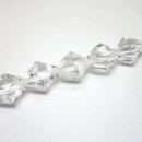12x13mm crystal clear faceted bicone